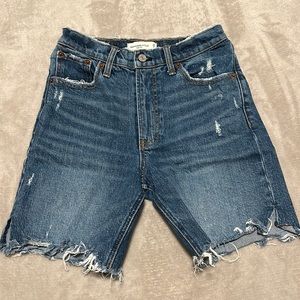 Abercrombie & Fitch High Rise Denim Burmuda Shorts